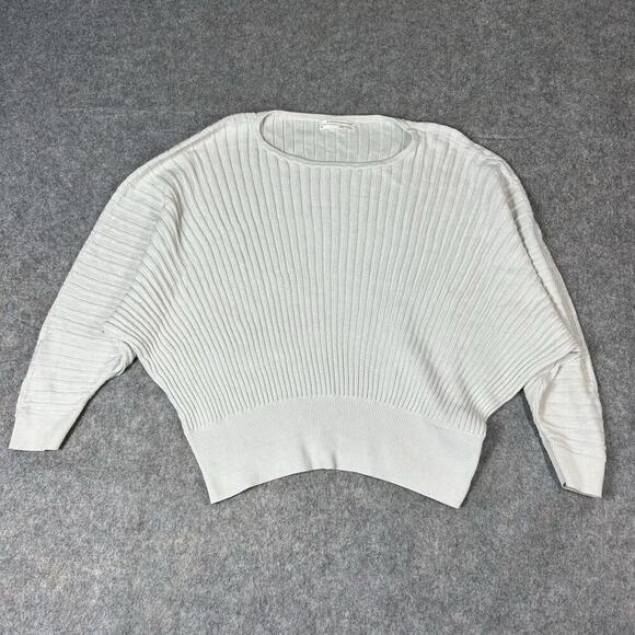 Anthropologie Sweater Womens XS Karla Pullover Ivory Ribbed Dolman Sleeves - Picture 1 of 8